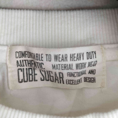 キューブシュガー CUBE SUGAR ハードウォッシュスターパッチビッグTシャツ レディース  M